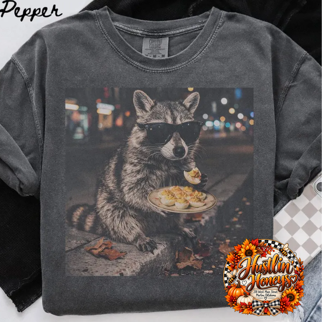 Trash Panda with Deviled Eggs