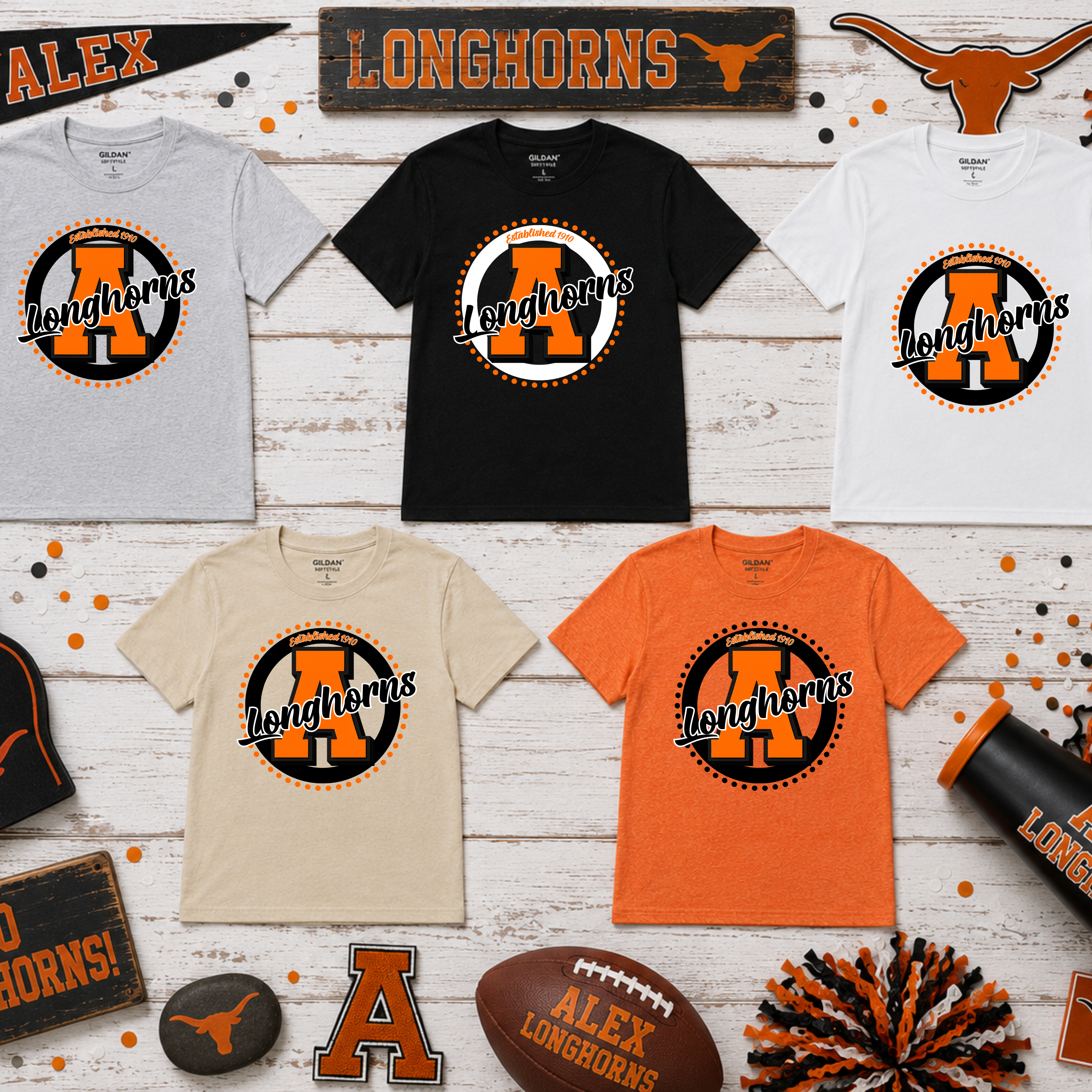 Circle Mascot Alex Longhorns