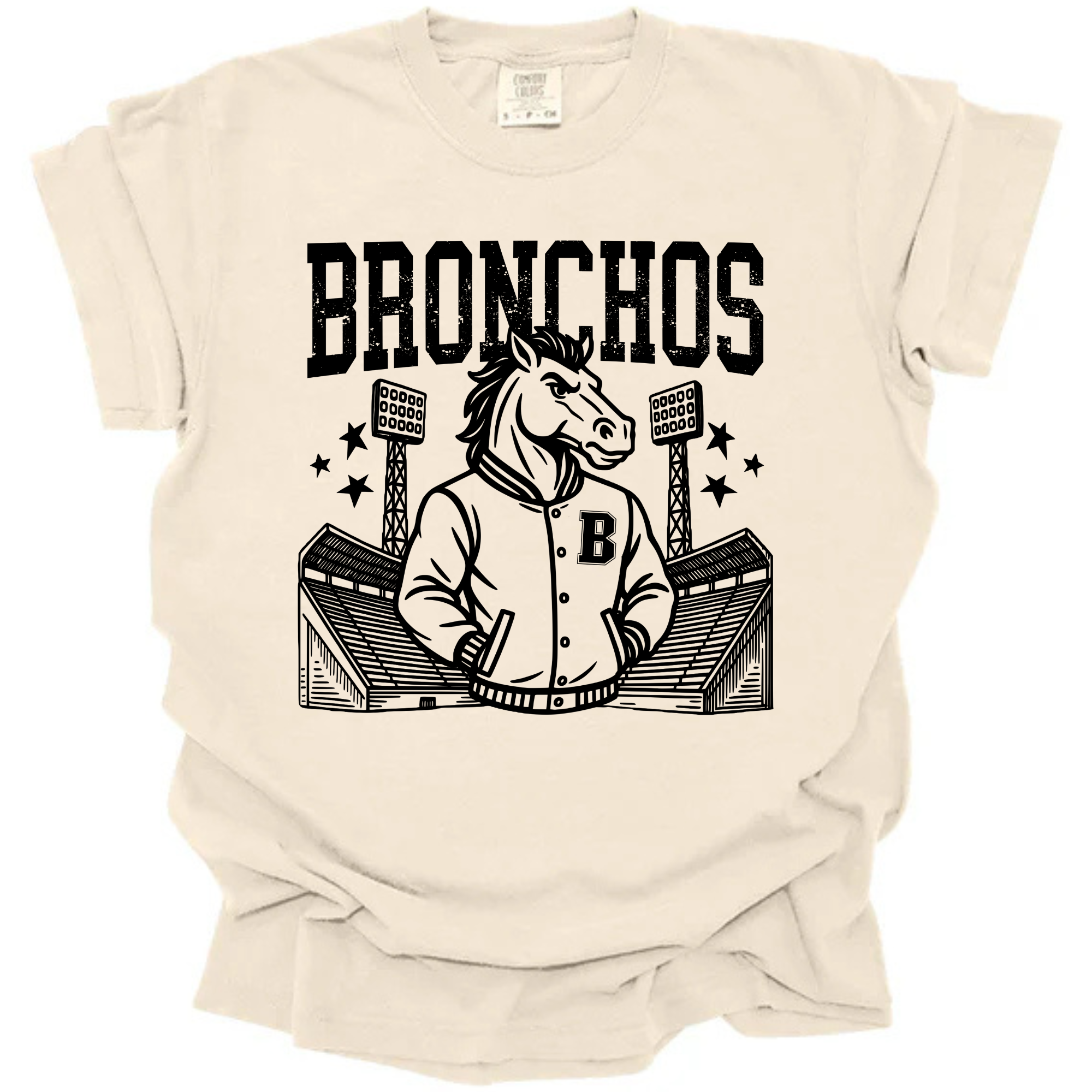 Bronchos Cartoon Football