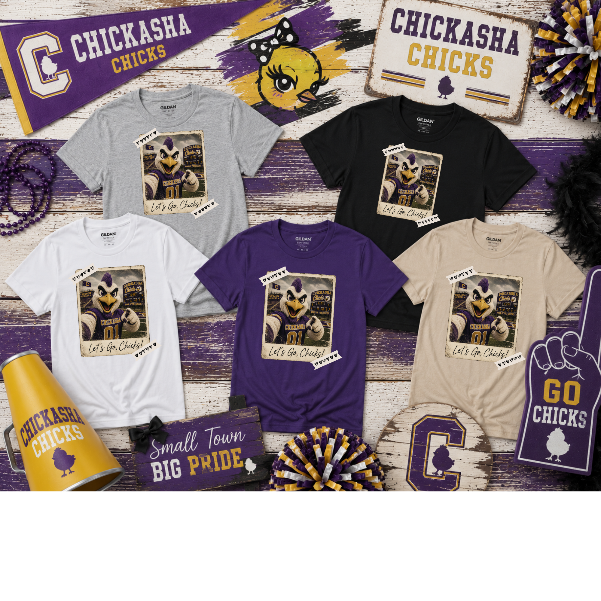 Chickasha Mascot Polaroid