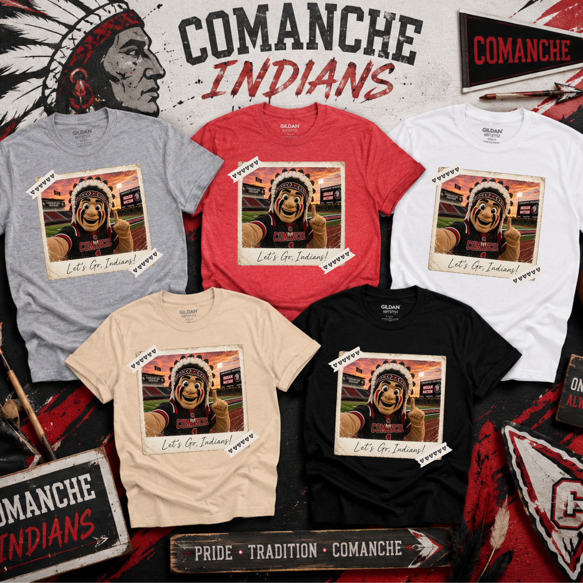 Comanche Mascot Selfie