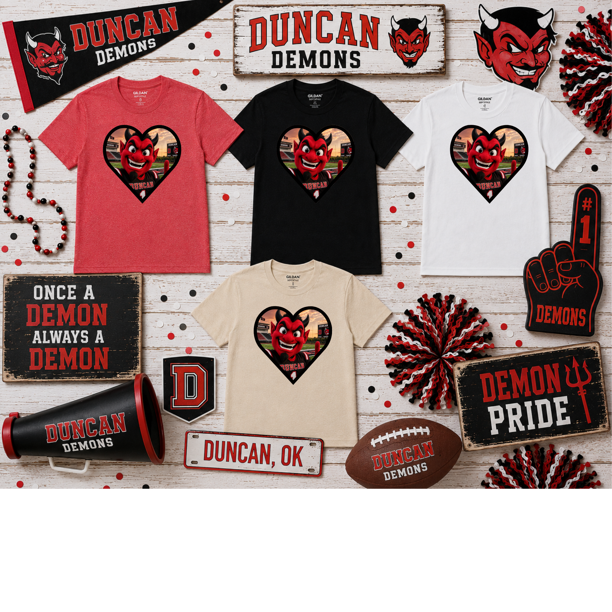 Duncan Mascot Heart Selfie