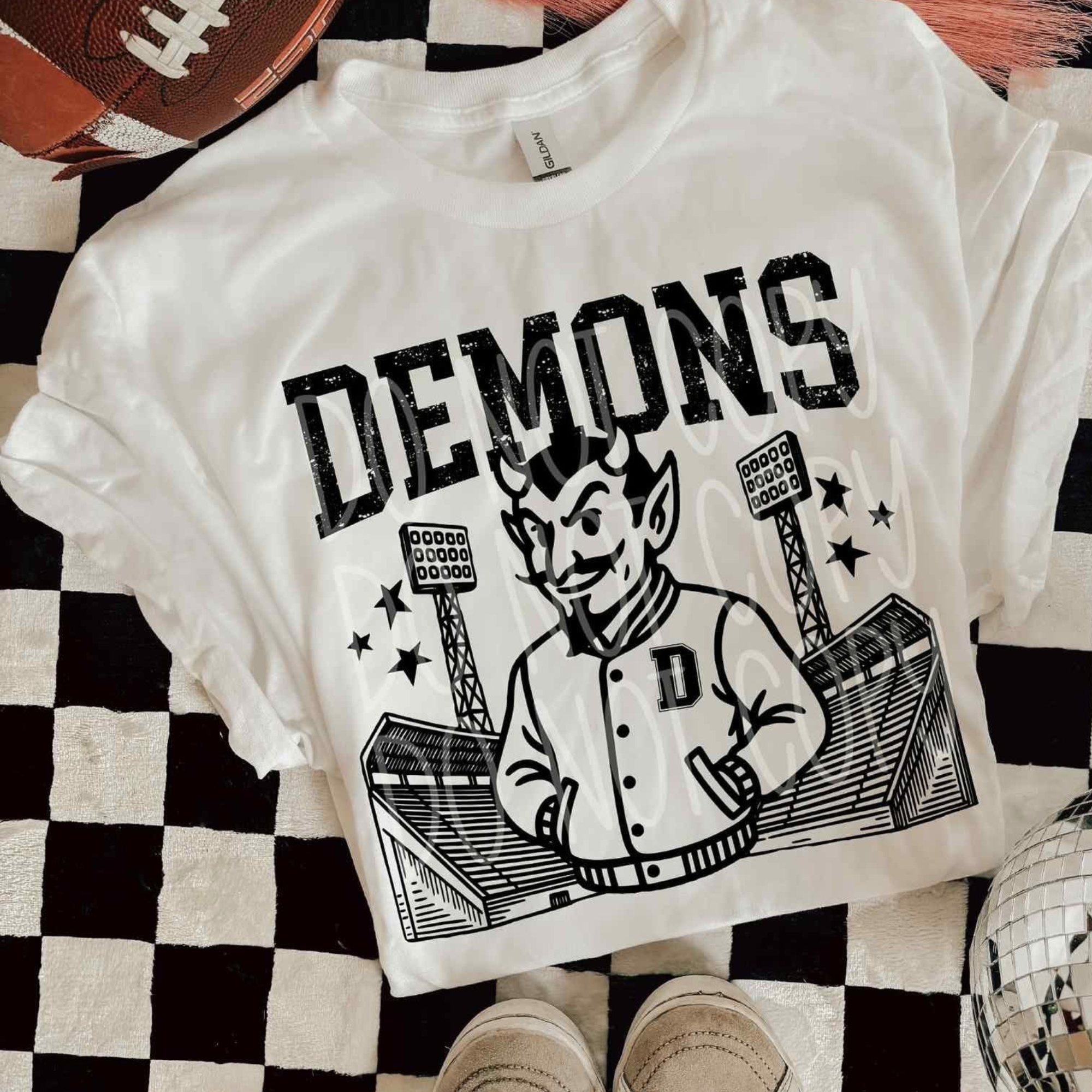 Demons Cartoon Football