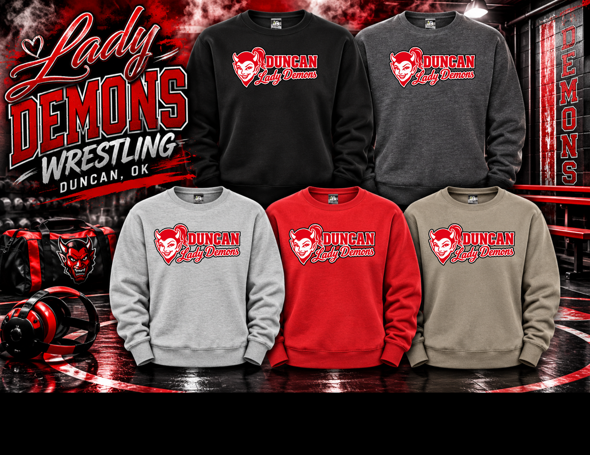 Lady Demons Wrestling Sweatshirt Option 1