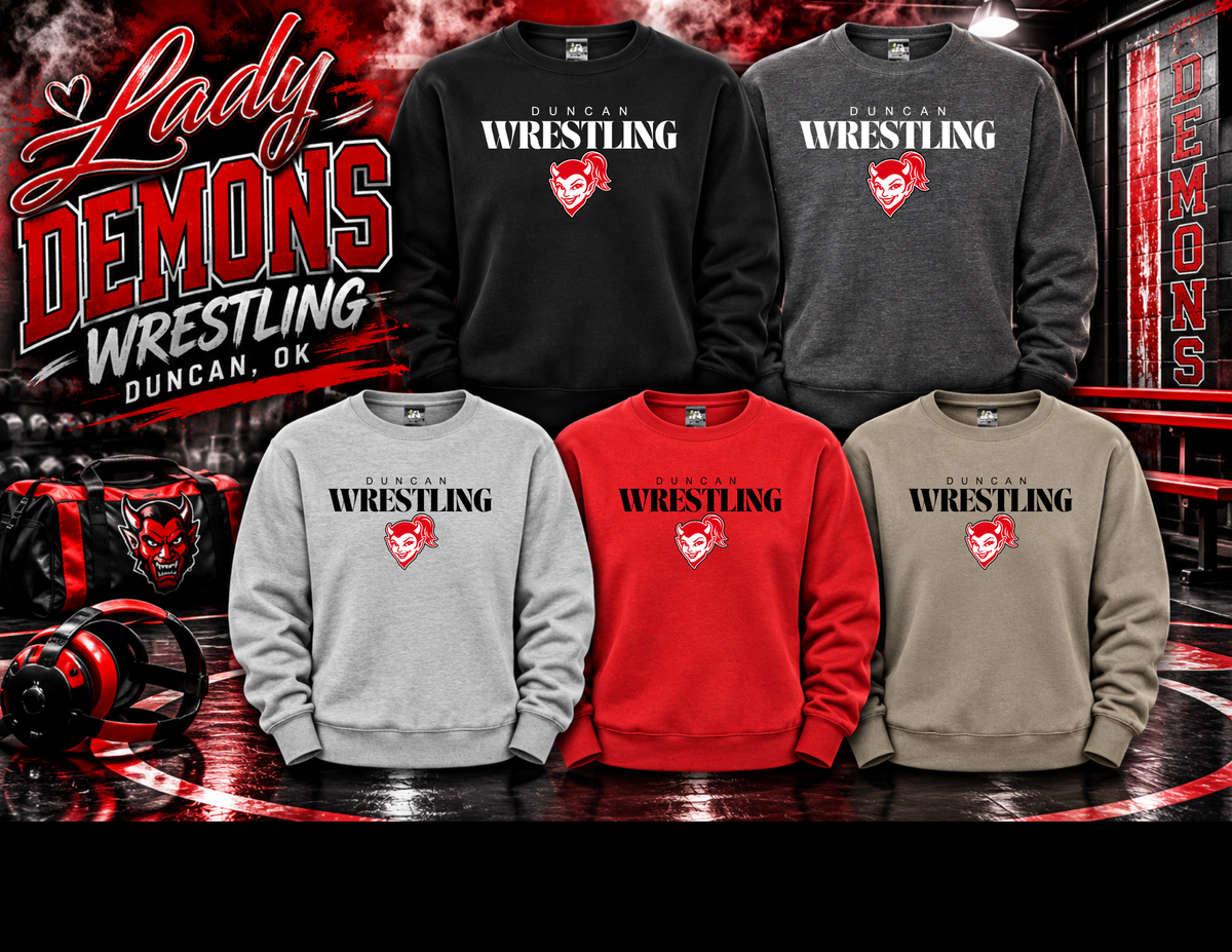 Lady Demons Wrestling Sweatshirt Option 3