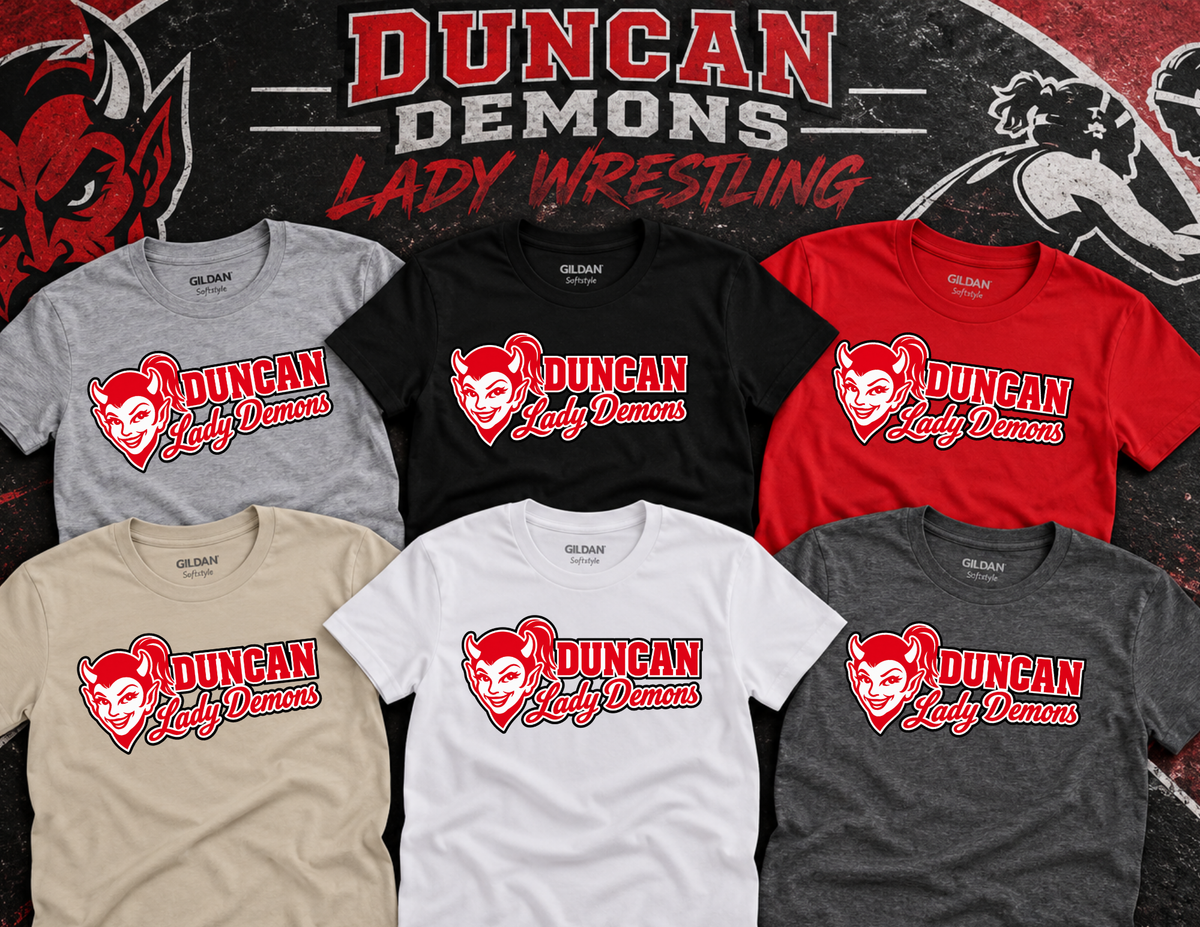 Lady Demons Wrestling TEE Option 1