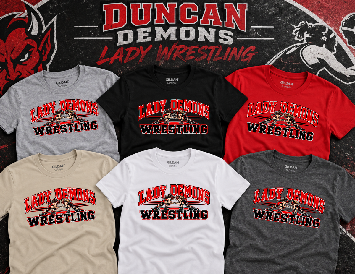 Lady Demons Wrestling TEE Option 4