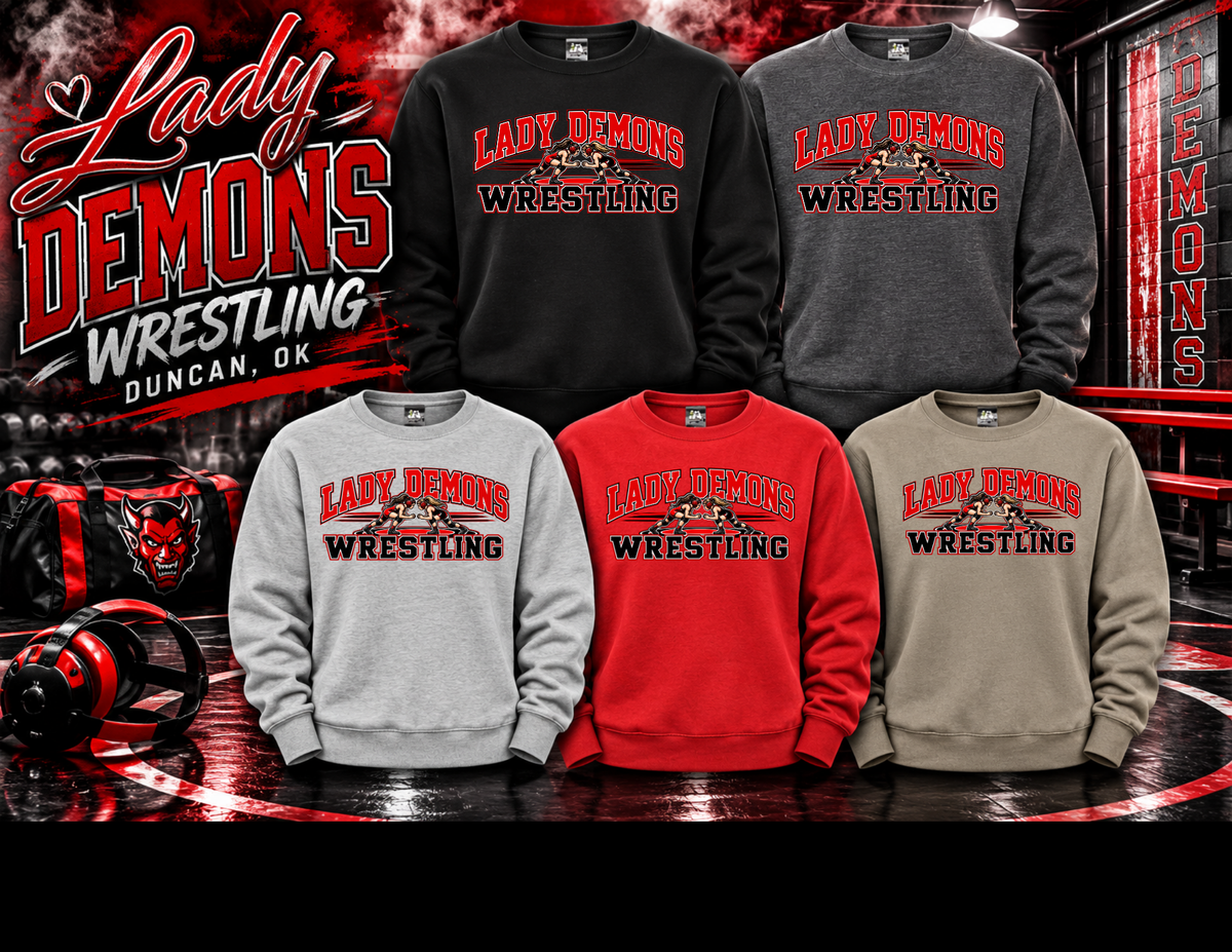 Lady Demons Wrestling Sweatshirt Option 4