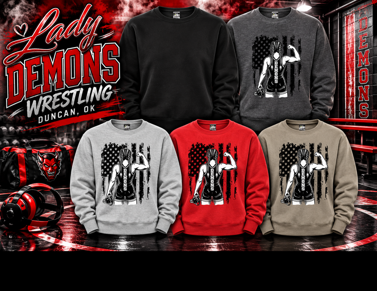 Lady Demons Wrestling Sweatshirt Option 6