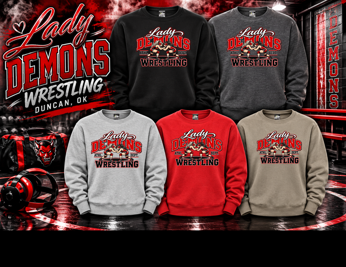 Lady Demons Wrestling Sweatshirt Option 7