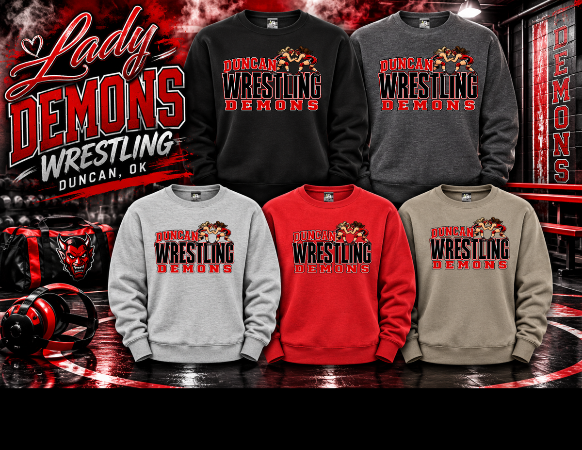 Lady Demons Wrestling Sweatshirt Option 8